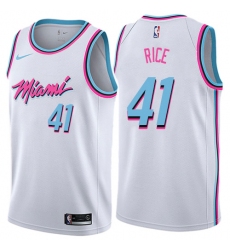 Men's Nike Miami Heat #41 Glen Rice Authentic White NBA Jersey - City Edition