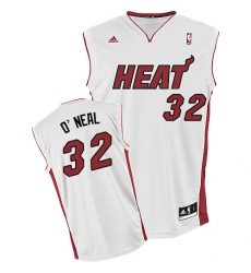 Men's Adidas Miami Heat #32 Shaquille O'Neal Swingman White Home NBA Jersey