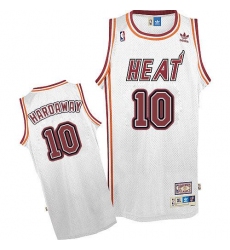 Men's Adidas Miami Heat #10 Tim Hardaway Swingman White Throwback NBA Jersey