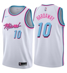 Men's Nike Miami Heat #10 Tim Hardaway Authentic White NBA Jersey - City Edition