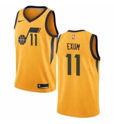 Youth Nike Utah Jazz #11 Dante Exum Swingman Gold NBA Jersey Statement Edition