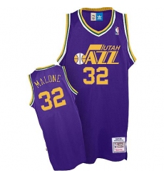 Men's Adidas Utah Jazz #32 Karl Malone Swingman Purple Throwback NBA Jersey