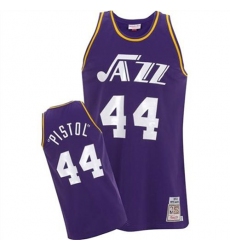 Men's Adidas Utah Jazz #44 Pete Maravich Swingman Purple Pistol NBA Jersey