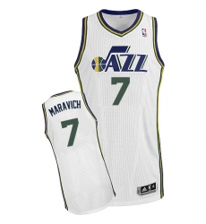 Men's Adidas Utah Jazz #7 Pete Maravich Authentic White Home NBA Jersey