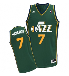 Men's Adidas Utah Jazz #7 Pete Maravich Swingman Green Alternate NBA Jersey