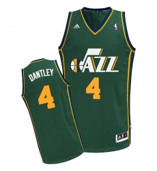 Men's Adidas Utah Jazz #4 Adrian Dantley Swingman Green Alternate NBA Jersey