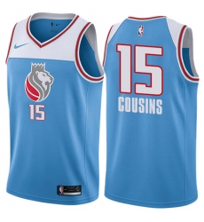 Men's Nike Sacramento Kings #15 DeMarcus Cousins Authentic Blue NBA Jersey - City Edition