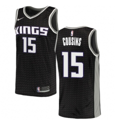 Youth Nike Sacramento Kings #15 DeMarcus Cousins Authentic Black NBA Jersey Statement Edition