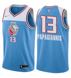 Men's Nike Sacramento Kings #13 Georgios Papagiannis Authentic Blue NBA Jersey - City Edition