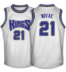 Men's Adidas Sacramento Kings #21 Vlade Divac Authentic White Throwback NBA Jersey