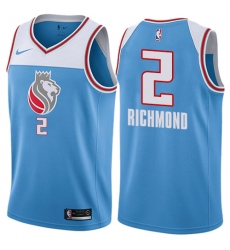 Men's Nike Sacramento Kings #2 Mitch Richmond Authentic Blue NBA Jersey - City Edition