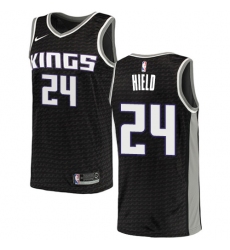 Men's Nike Sacramento Kings #24 Buddy Hield Authentic Black NBA Jersey Statement Edition