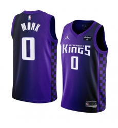 Men's Sacramento Kings #0 Malik Monk Purple 2023-24 Statement Edition Swingman Stitched Jersey