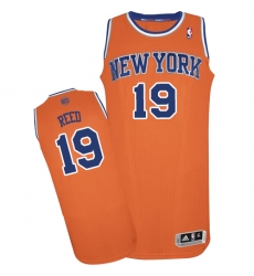 Men's Adidas New York Knicks #19 Willis Reed Authentic Orange Alternate NBA Jersey