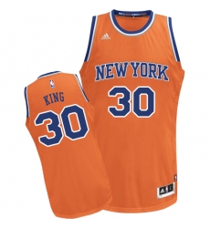 Men's Adidas New York Knicks #30 Bernard King Swingman Orange Alternate NBA Jersey