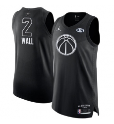 Men's Nike Jordan Washington Wizards #2 John Wall Authentic Black 2018 All-Star Game NBA Jersey