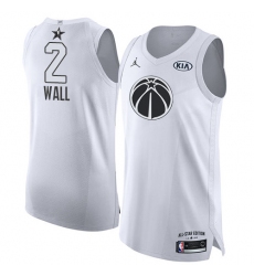 Men's Nike Jordan Washington Wizards #2 John Wall Authentic White 2018 All-Star Game NBA Jersey