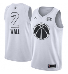 Men's Nike Jordan Washington Wizards #2 John Wall Swingman White 2018 All-Star Game NBA Jersey