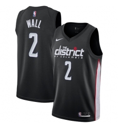 Youth Nike Washington Wizards #2 John Wall Swingman Black NBA Jersey - City Edition