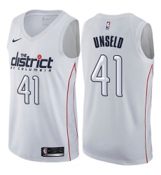 Men's Nike Washington Wizards #41 Wes Unseld Authentic White NBA Jersey - City Edition