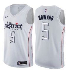 Men's Nike Washington Wizards #5 Juwan Howard Authentic White NBA Jersey - City Edition