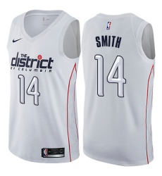 Men's Nike Washington Wizards #14 Jason Smith Authentic White NBA Jersey - City Edition