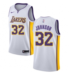 Women's Nike Los Angeles Lakers #32 Magic Johnson Swingman White NBA Jersey - Association Edition