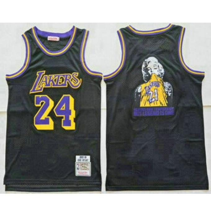 Men's Los Angeles Lakers #24 Kobe Bryant Black Marilyn Monroe Swingman Jersey