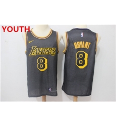 Youth Nike Lakers #8 Kobe Bryant Black City Edition Swingman Jersey