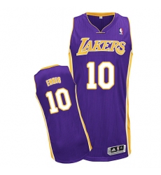 Men's Adidas Los Angeles Lakers #10 Tyler Ennis Authentic Purple Road NBA Jersey