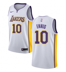 Men's Nike Los Angeles Lakers #10 Tyler Ennis Authentic White NBA Jersey - Association Edition