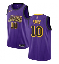 Women's Nike Los Angeles Lakers #10 Tyler Ennis Swingman Purple NBA Jersey - City Edition
