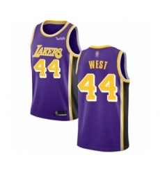 Men's Los Angeles Lakers #44 Jerry West Authentic Purple Basketball Jerseys - Icon Edition
