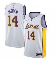 Men's Nike Los Angeles Lakers #14 Brandon Ingram Authentic White NBA Jersey - Association Edition