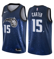 Men's Nike Orlando Magic #15 Vince Carter Authentic Blue NBA Jersey - City Edition