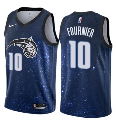 Men's Nike Orlando Magic #10 Evan Fournier Authentic Blue NBA Jersey - City Edition