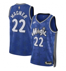 Men's Orlando Magic #22 Franz Wagner Blue 2023-24 Classic Edition Stitched Basketball Jersey