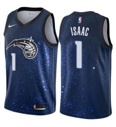 Men's Nike Orlando Magic #1 Jonathan Isaac Authentic Blue NBA Jersey - City Edition