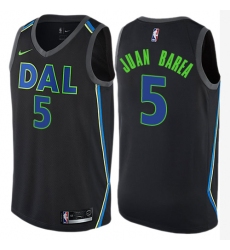 Men's Nike Dallas Mavericks #5 Jose Juan Barea Authentic Black NBA Jersey - City Edition