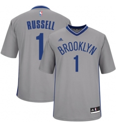 Men's Adidas Brooklyn Nets #1 D'Angelo Russell Swingman Gray Alternate NBA Jersey