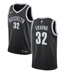 Men's Nike Brooklyn Nets #32 Julius Erving Swingman Black Road NBA Jersey - Icon Edition