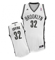 Women's Adidas Brooklyn Nets #32 Julius Erving Swingman White Home NBA Jersey