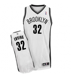 Youth Adidas Brooklyn Nets #32 Julius Erving Authentic White Home NBA Jersey