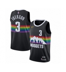 Women's Denver Nuggets #3 Allen Iverson Swingman Black Basketball Jersey - 2019 20 City Edition
