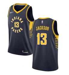Women's Nike Indiana Pacers #13 Mark Jackson Authentic Navy Blue Road NBA Jersey - Icon Edition