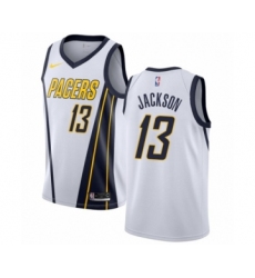 Women's Nike Indiana Pacers #13 Mark Jackson White Swingman Jersey - Earned Edition