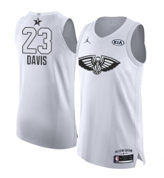 Men's Nike Jordan New Orleans Pelicans #23 Anthony Davis Authentic White 2018 All-Star Game NBA Jersey