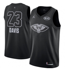 Men's Nike Jordan New Orleans Pelicans #23 Anthony Davis Swingman Black 2018 All-Star Game NBA Jersey