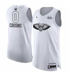 Men's Nike Jordan New Orleans Pelicans #0 DeMarcus Cousins Authentic White 2018 All-Star Game NBA Jersey