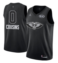 Men's Nike Jordan New Orleans Pelicans #0 DeMarcus Cousins Swingman Black 2018 All-Star Game NBA Jersey